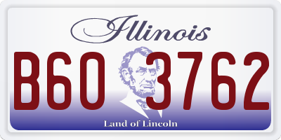 IL license plate B603762