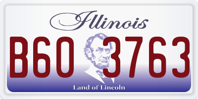 IL license plate B603763