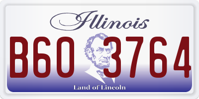 IL license plate B603764