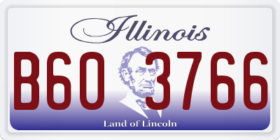 IL license plate B603766