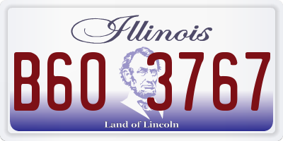 IL license plate B603767
