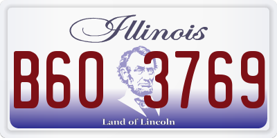 IL license plate B603769
