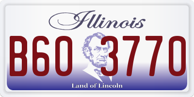 IL license plate B603770
