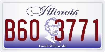 IL license plate B603771
