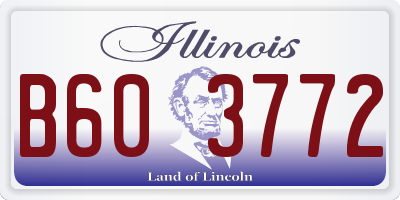 IL license plate B603772
