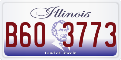 IL license plate B603773