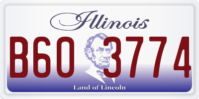IL license plate B603774