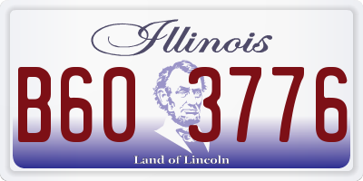 IL license plate B603776