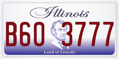 IL license plate B603777