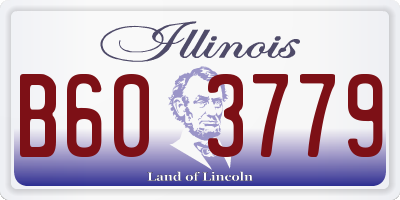 IL license plate B603779