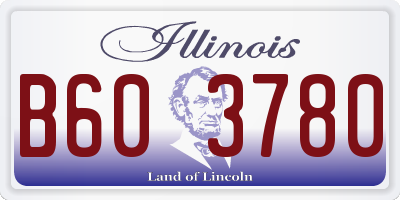 IL license plate B603780
