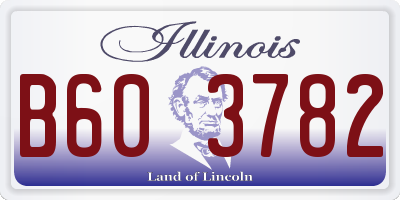 IL license plate B603782