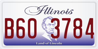 IL license plate B603784