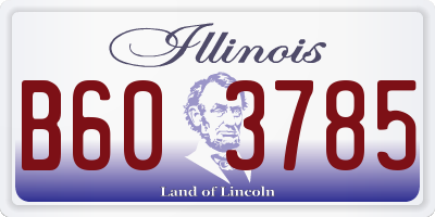 IL license plate B603785