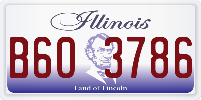 IL license plate B603786