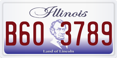 IL license plate B603789