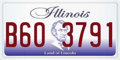 IL license plate B603791