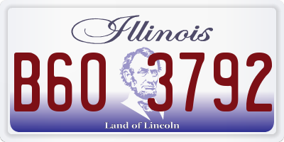 IL license plate B603792