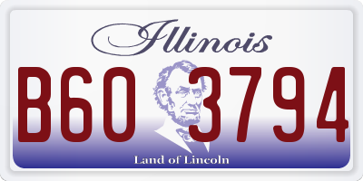 IL license plate B603794