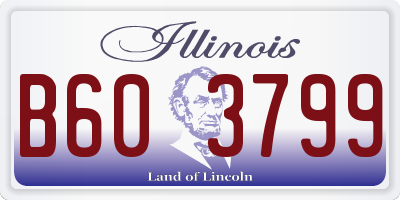 IL license plate B603799