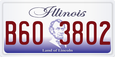 IL license plate B603802