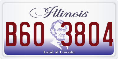 IL license plate B603804