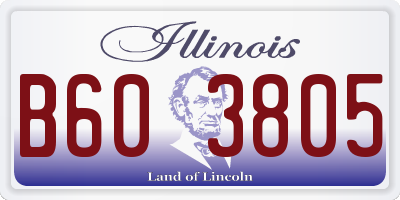 IL license plate B603805