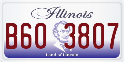 IL license plate B603807