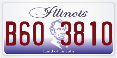 IL license plate B603810