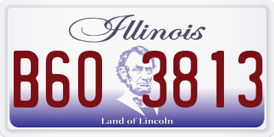 IL license plate B603813