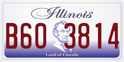 IL license plate B603814