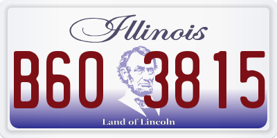 IL license plate B603815