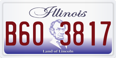 IL license plate B603817