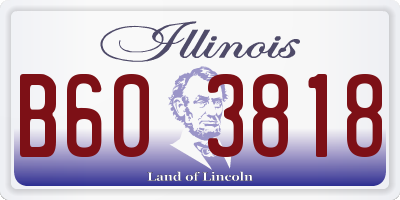 IL license plate B603818