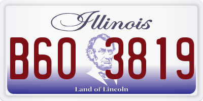 IL license plate B603819