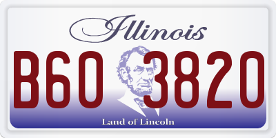 IL license plate B603820