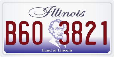 IL license plate B603821