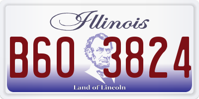 IL license plate B603824