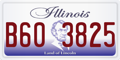 IL license plate B603825