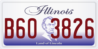 IL license plate B603826