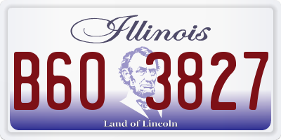 IL license plate B603827