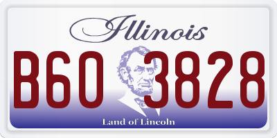 IL license plate B603828