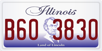 IL license plate B603830