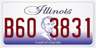 IL license plate B603831