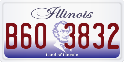 IL license plate B603832