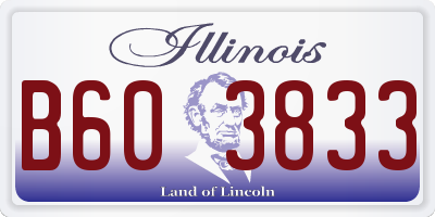 IL license plate B603833