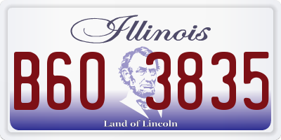IL license plate B603835