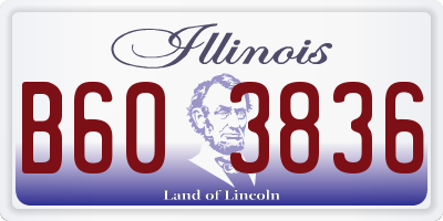 IL license plate B603836