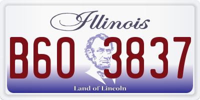 IL license plate B603837