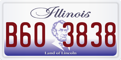 IL license plate B603838